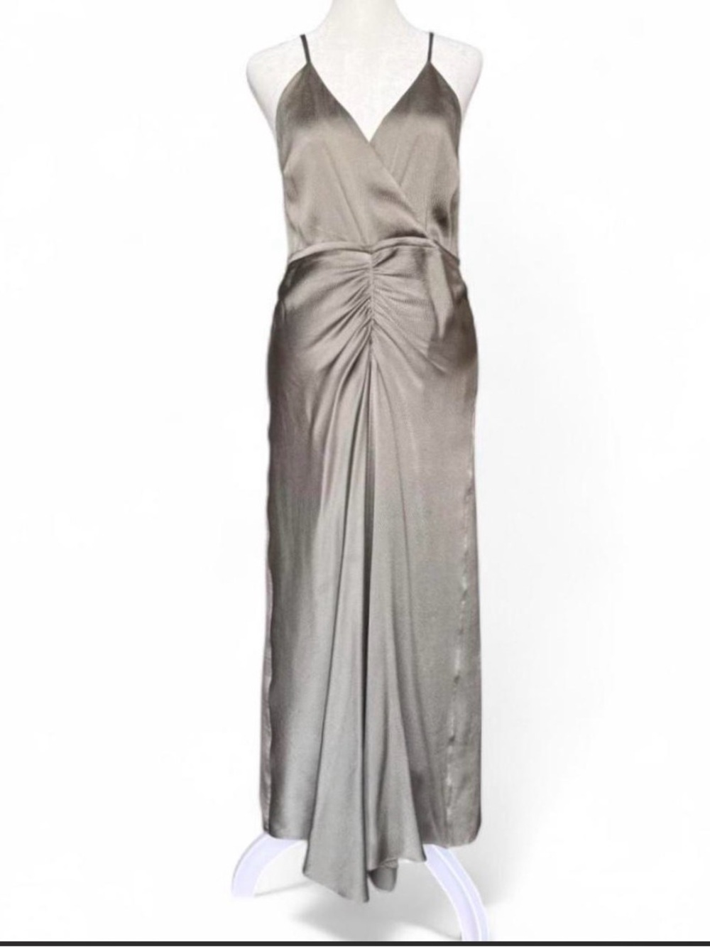 Jonathan Simkhai Olive Midi Dress earth tone Luxury Romantic Elevated Designer